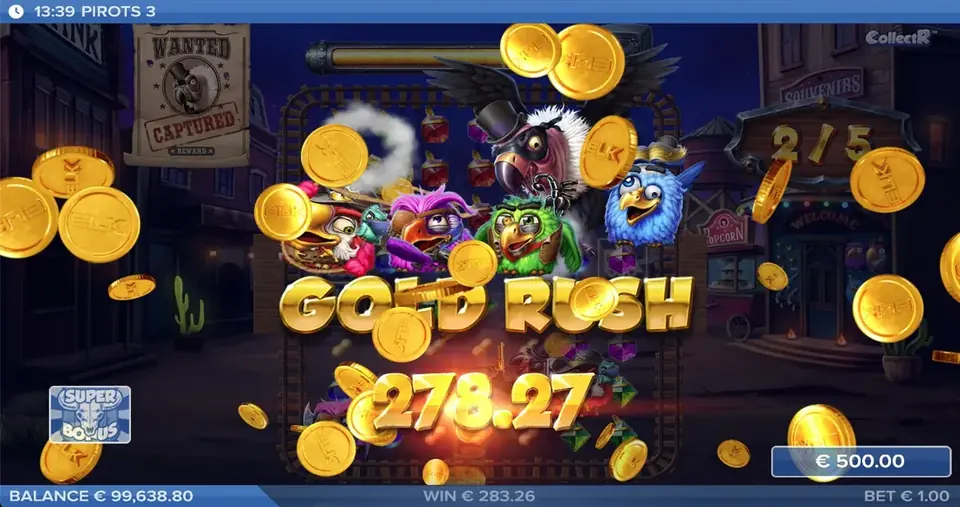 Pirots 3 guld-rush vinstskÀrm