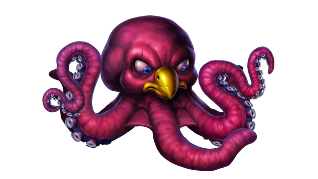 Kraken, havsvidundret som hÀnger ovanför spelplanen i Pirots 5